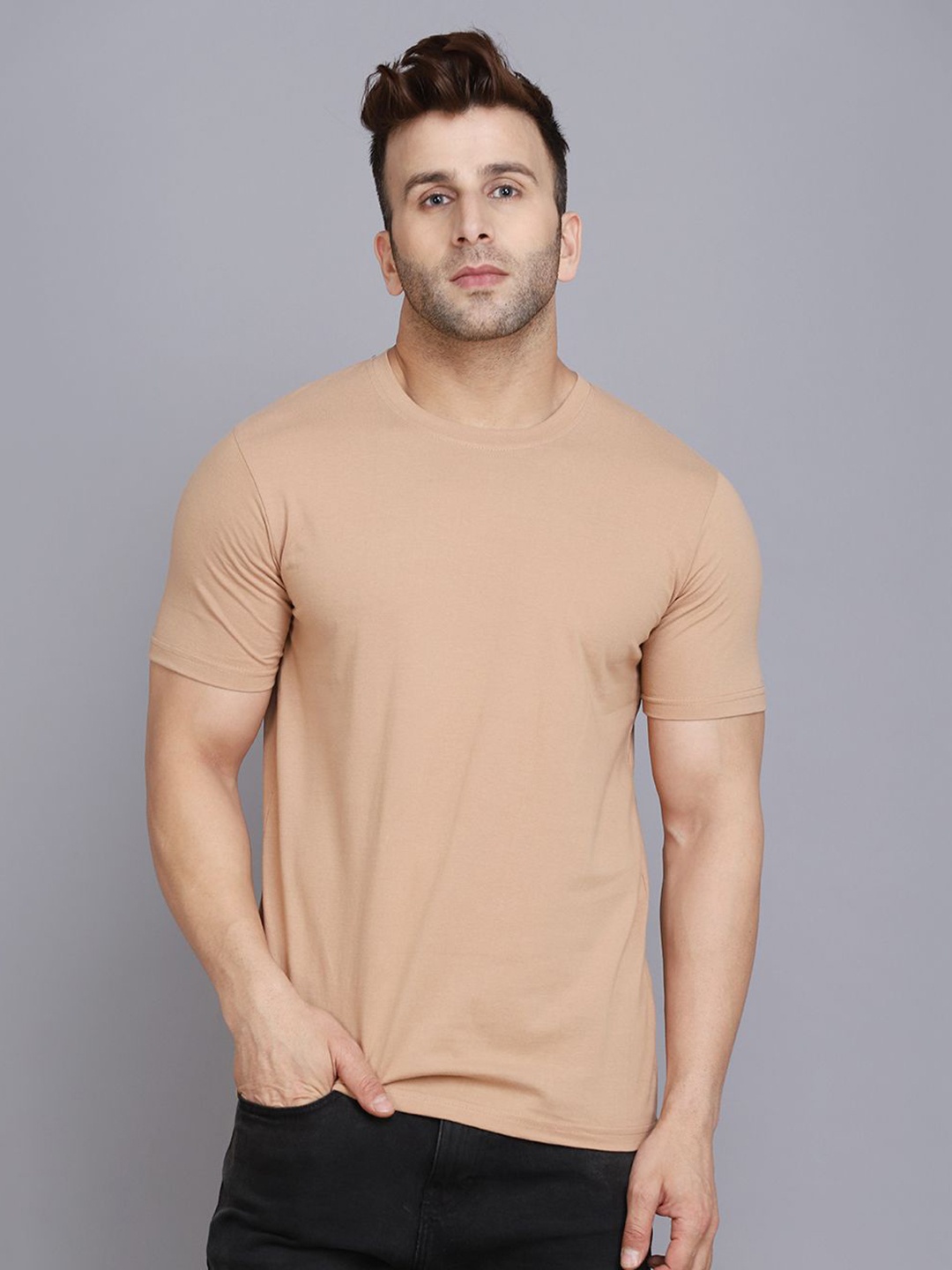 

WOOSTRO Men 2 Slim Fit T-shirt, Rust