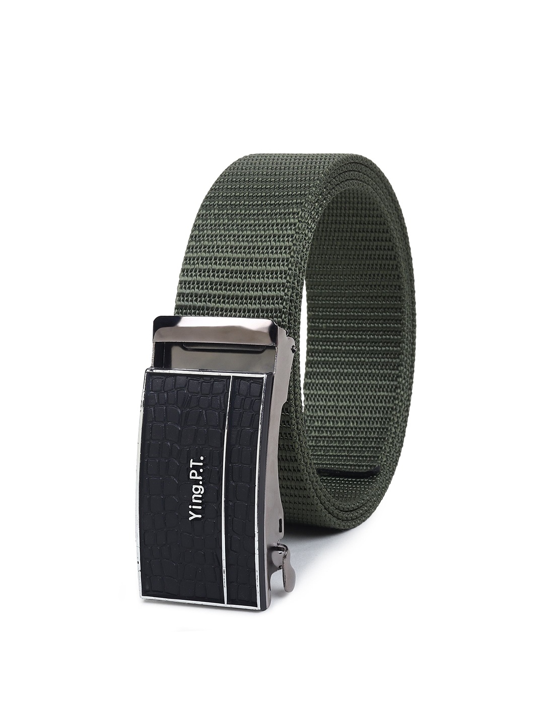 

Metronaut Men Textured Formal Belt, Green