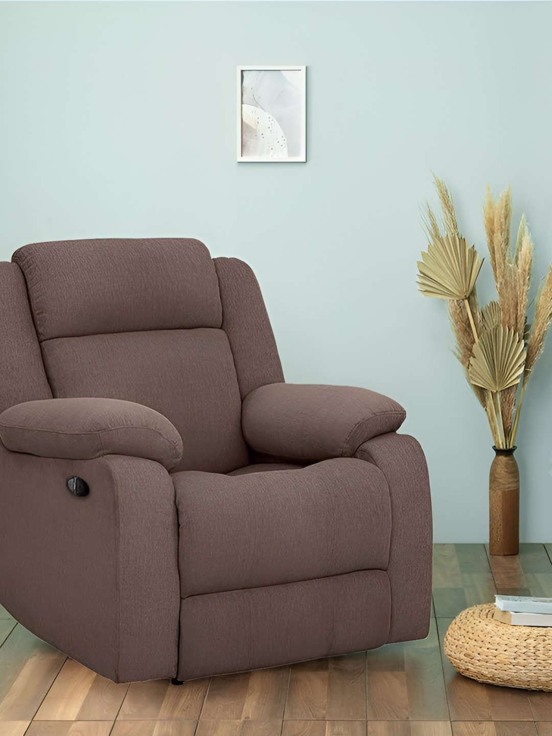 

Duroflex Avalon E - Motorized Single Seater Fabric Recliner With USB Port, Brown