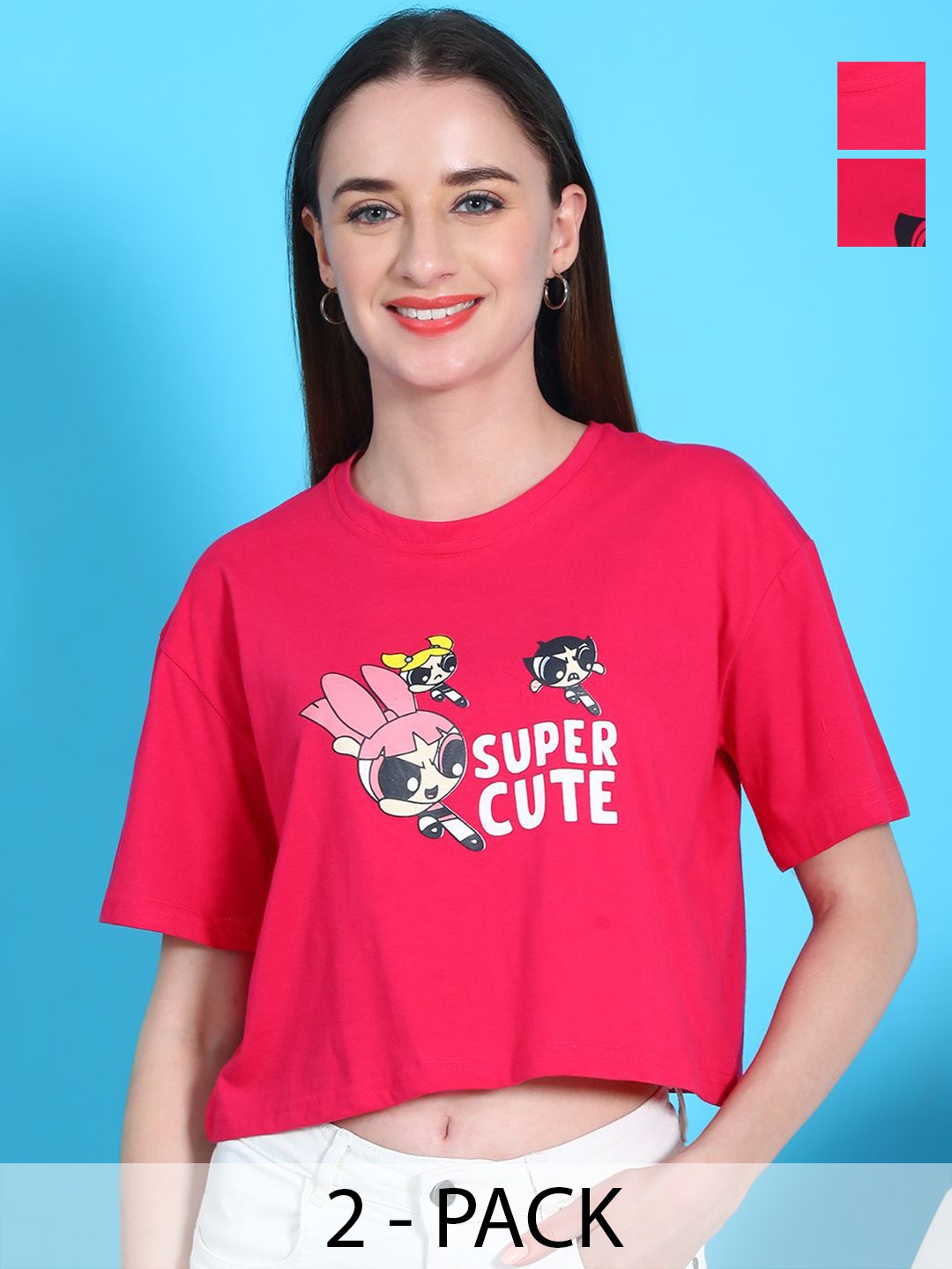 

Dreambe Women Typography 2 Wonder Woman Printed Fusion Applique T-shirt, Multi