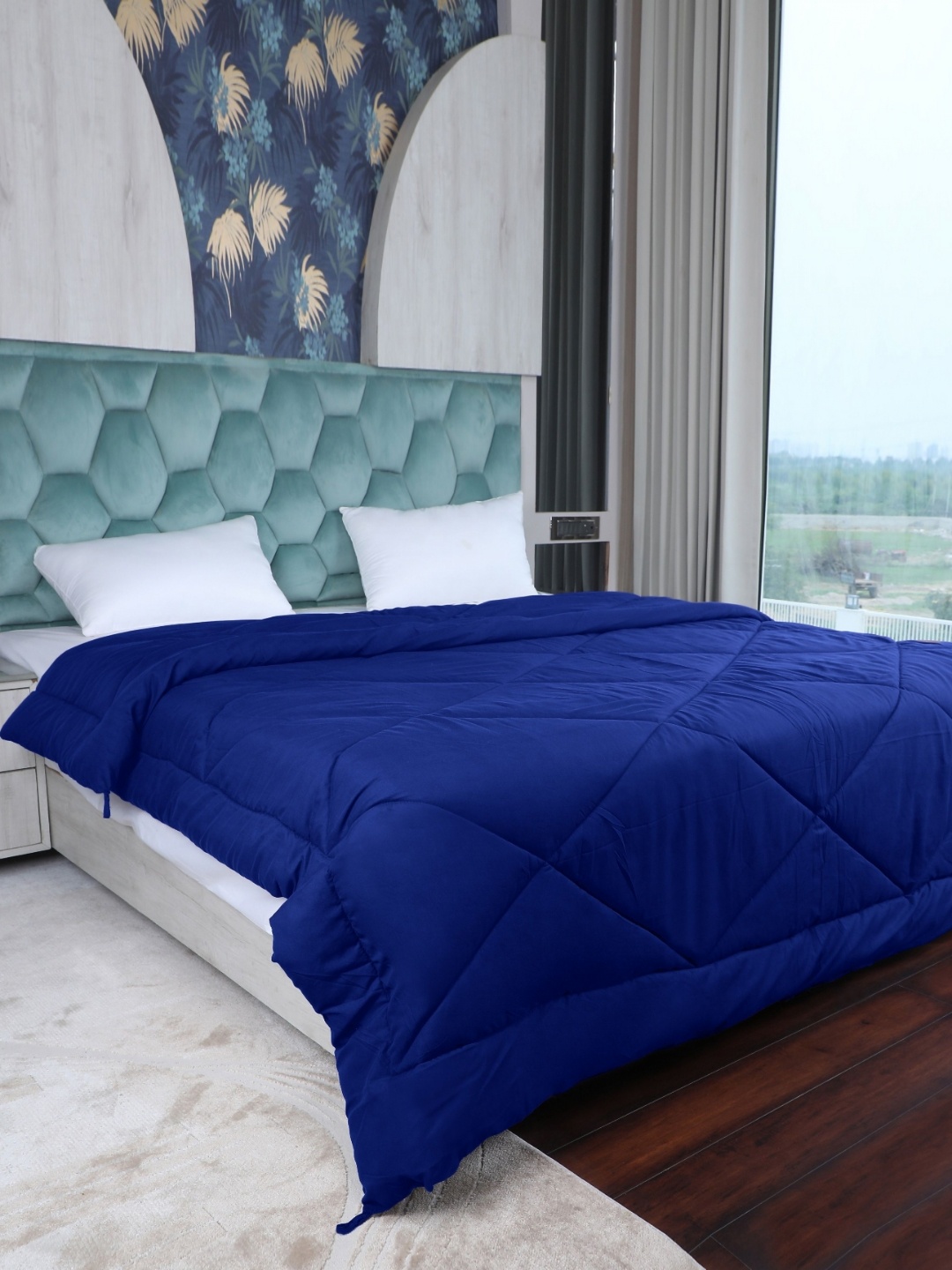 

AJISH Navy Blue Mild Winter 233 GSM Double Bed Comforter