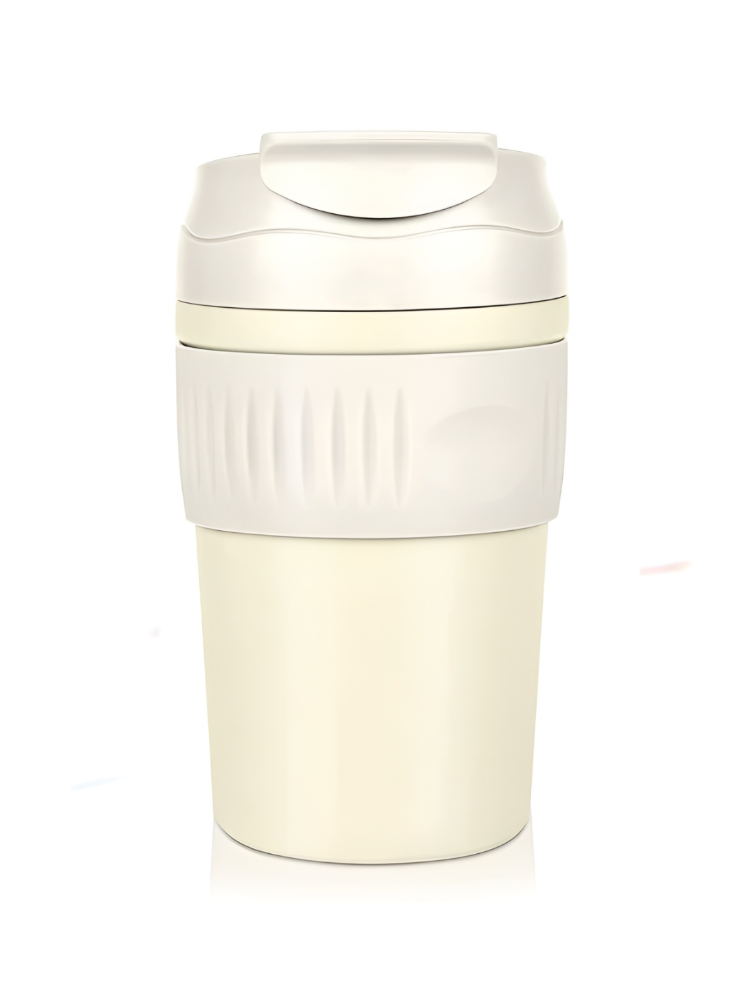

We3 Beige & White Stainless Steel Glossy Tumbler-300 ml