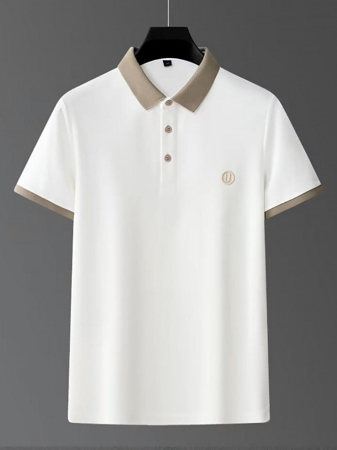 

StyleCast x Revolte Men Solid Polo Collar T-shirt, White