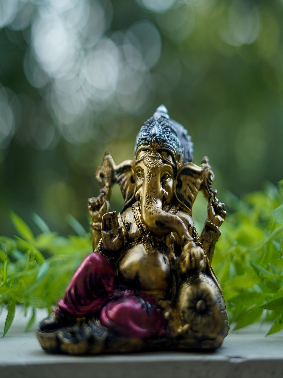 

Craftlayout Gold-Toned Lord Ganesha Religious Idol Showpiece