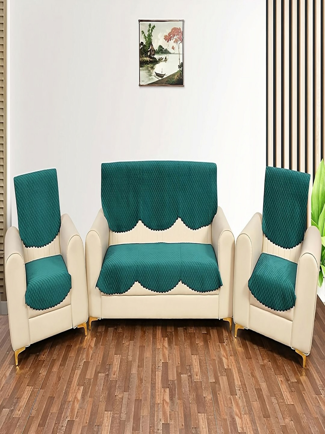 

Fashion Throw Teal Velvet Sofa Cover