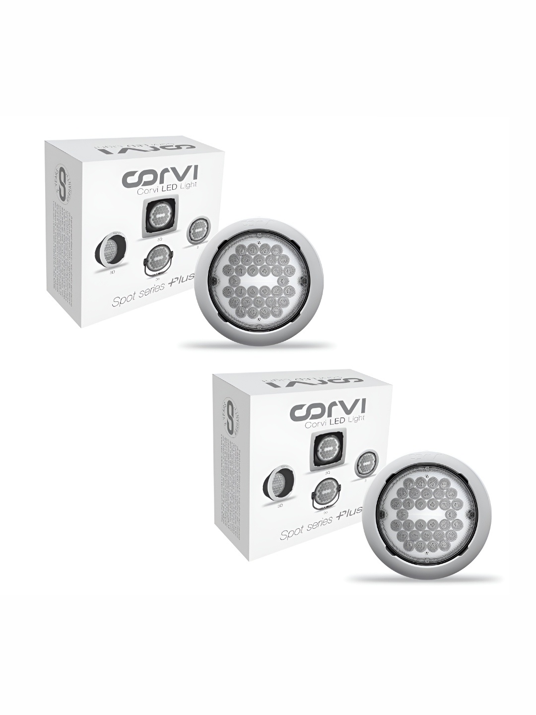 

CORVI Grey 2 Pieces LED Spot 3 Round 6W Tiltable Spotlight