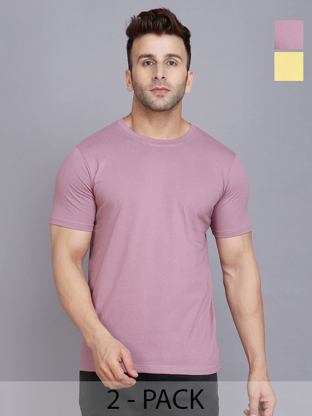 

WOOSTRO Men 2 Slim Fit T-shirt, Purple