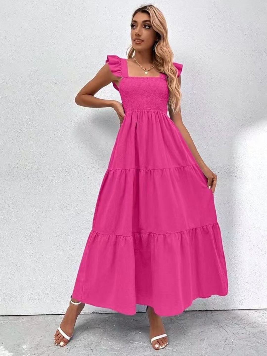 

StyleCast x Revolte Women A-Line Midi Dress, Pink