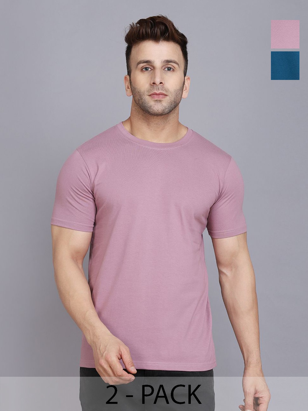 

WOOSTRO Men 2 Slim Fit T-shirt, Purple