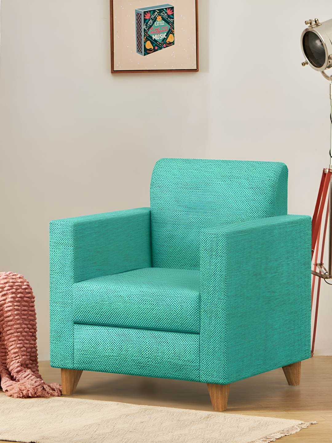 

Chumbak Maldivian Teal Modern Chair