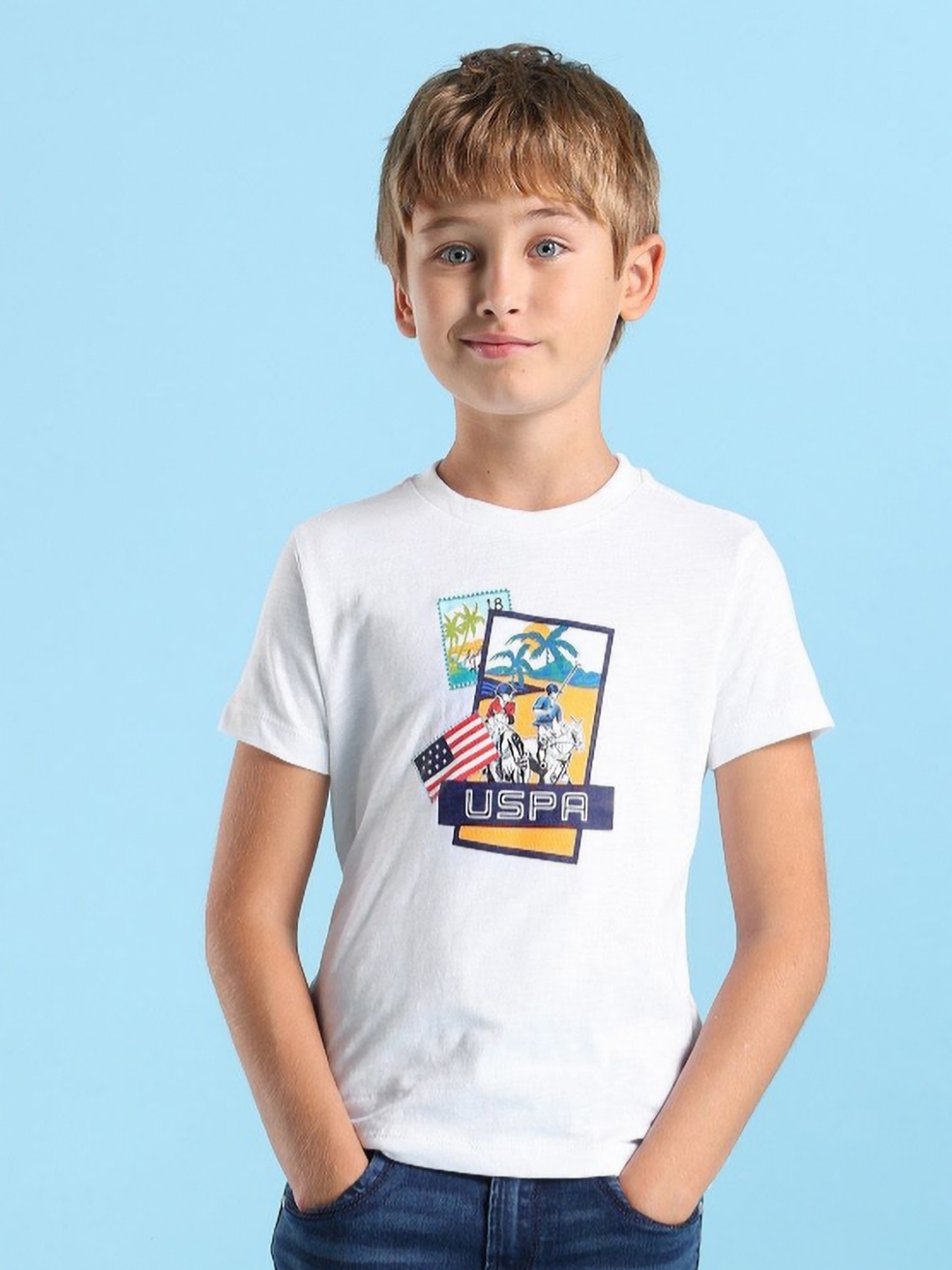 

U.S. Polo Assn. Kids Boys Printed T-shirt, White