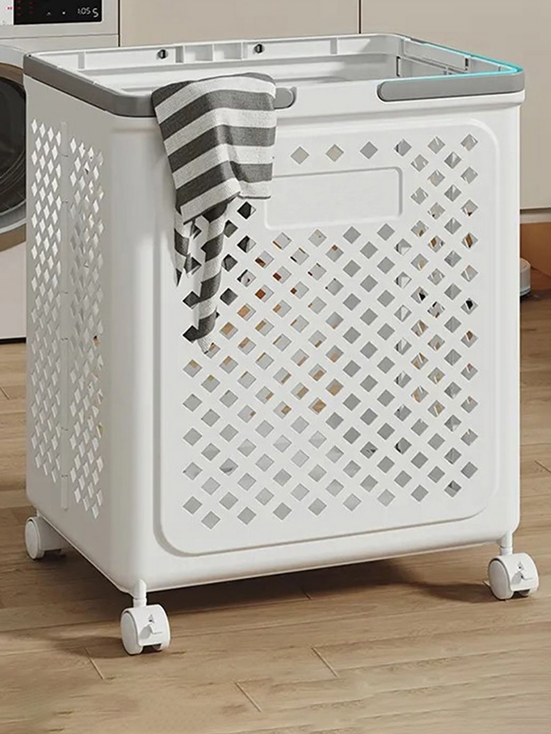 

DecorTwist White Foldable Laundry Basket