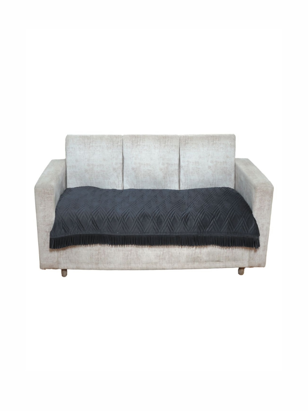 

Fashion Throw Grey Velvet 1 Piece Sofa Cover