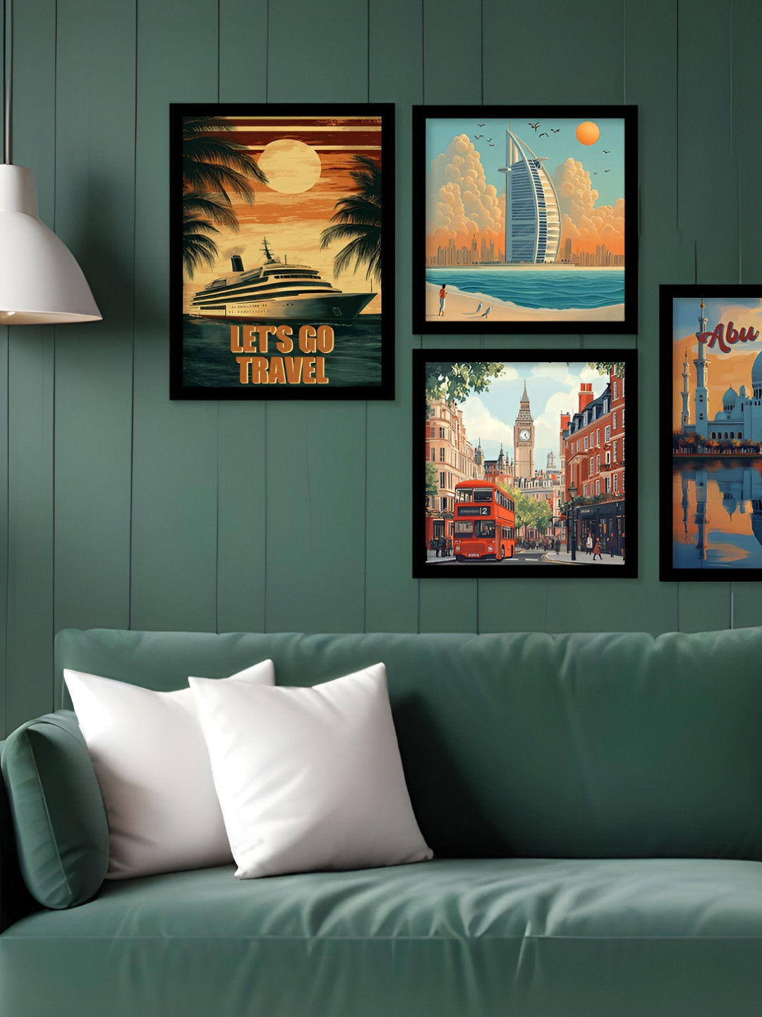 

Kotart Brown & Green 4 Piece Wood Abstract Wall Paintings
