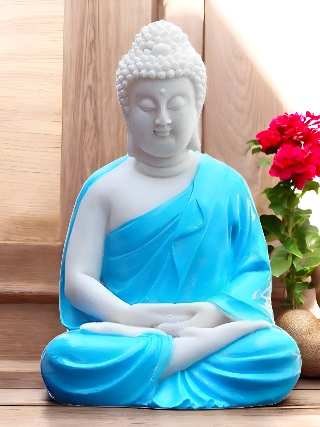 

VIVARS CRAFT Blue And White Buddha Idol Showpiece