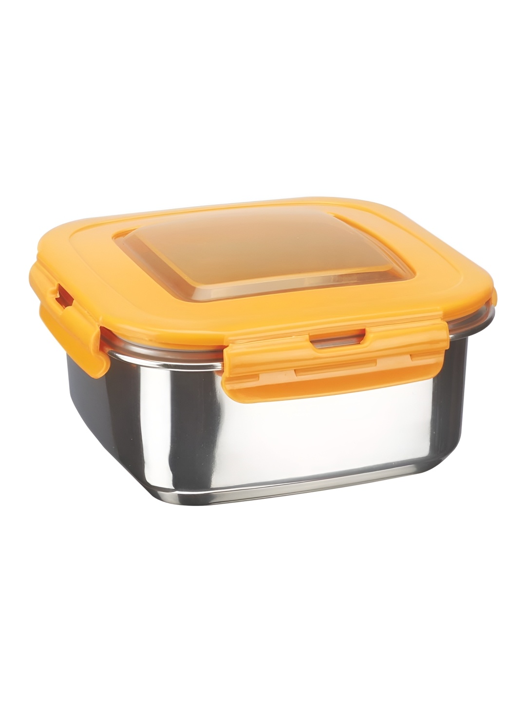 

Nayasa Orange Air Tight Leakproof Square Eco Lock Lunchbox Stainless Steel - 1200ML