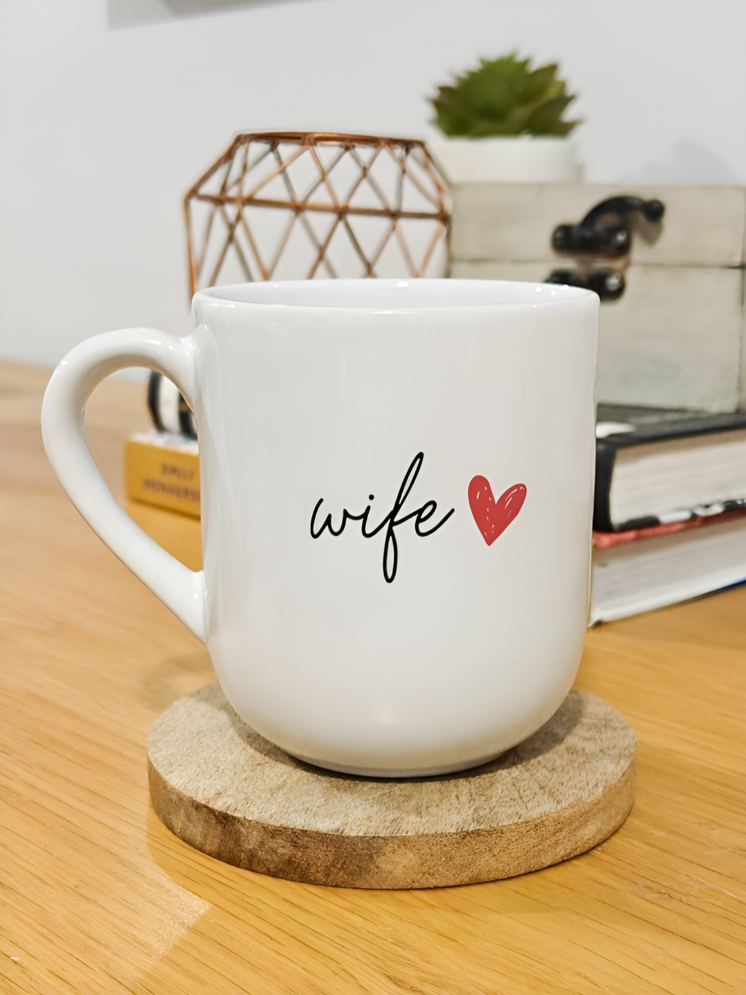 

One Posh Home White & Black Printed Ceramic Glossy Mugs Set of Cups and Mugs