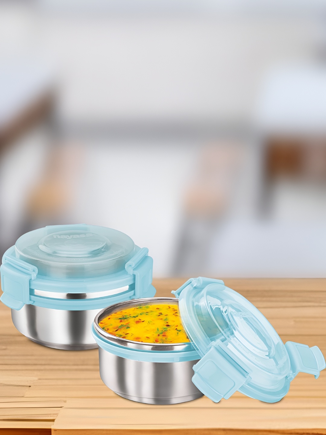 

Nayasa Blue 2025 Stainless Steel Easy to Clean Lunch Box