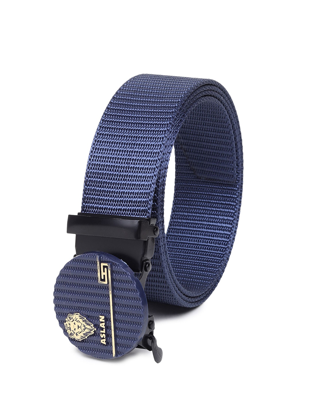 

Metronaut Men Woven Design Belt, Blue