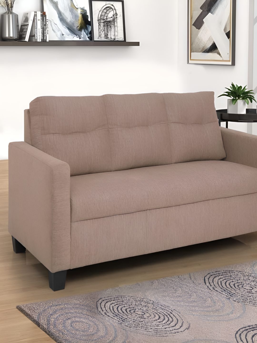 

Duroflex Ease Brown 3 Seater Fabric Sofa