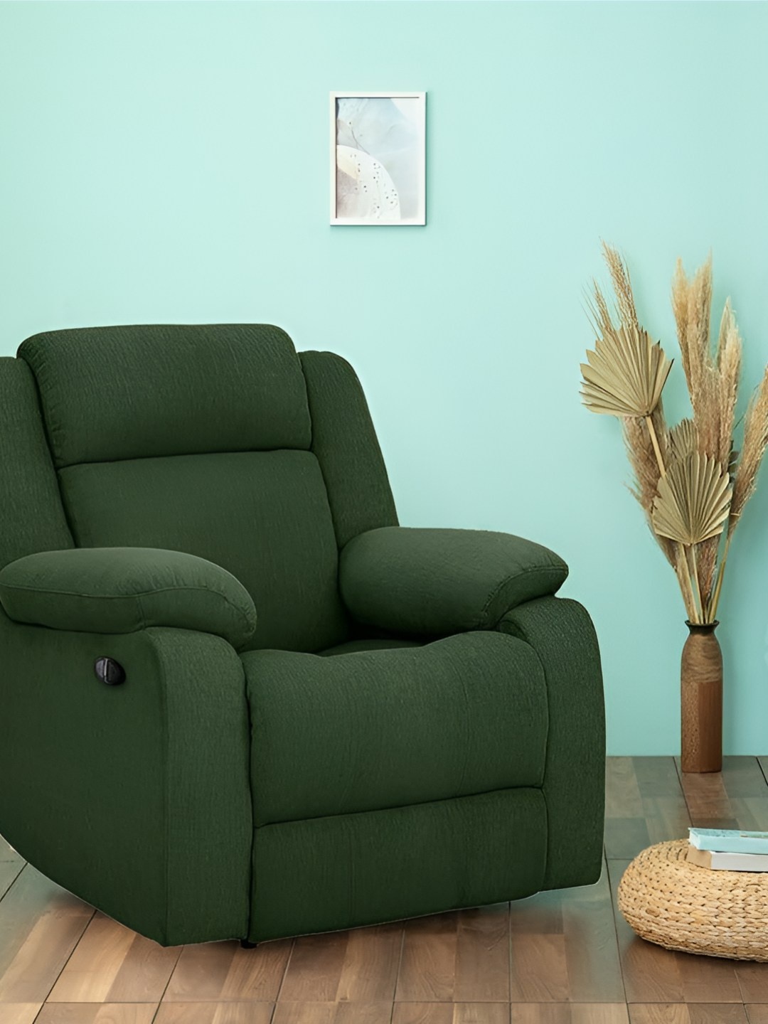 

Duroflex Avalon E - Motorized Single Seater Fabric Recliner With USB Port, Green