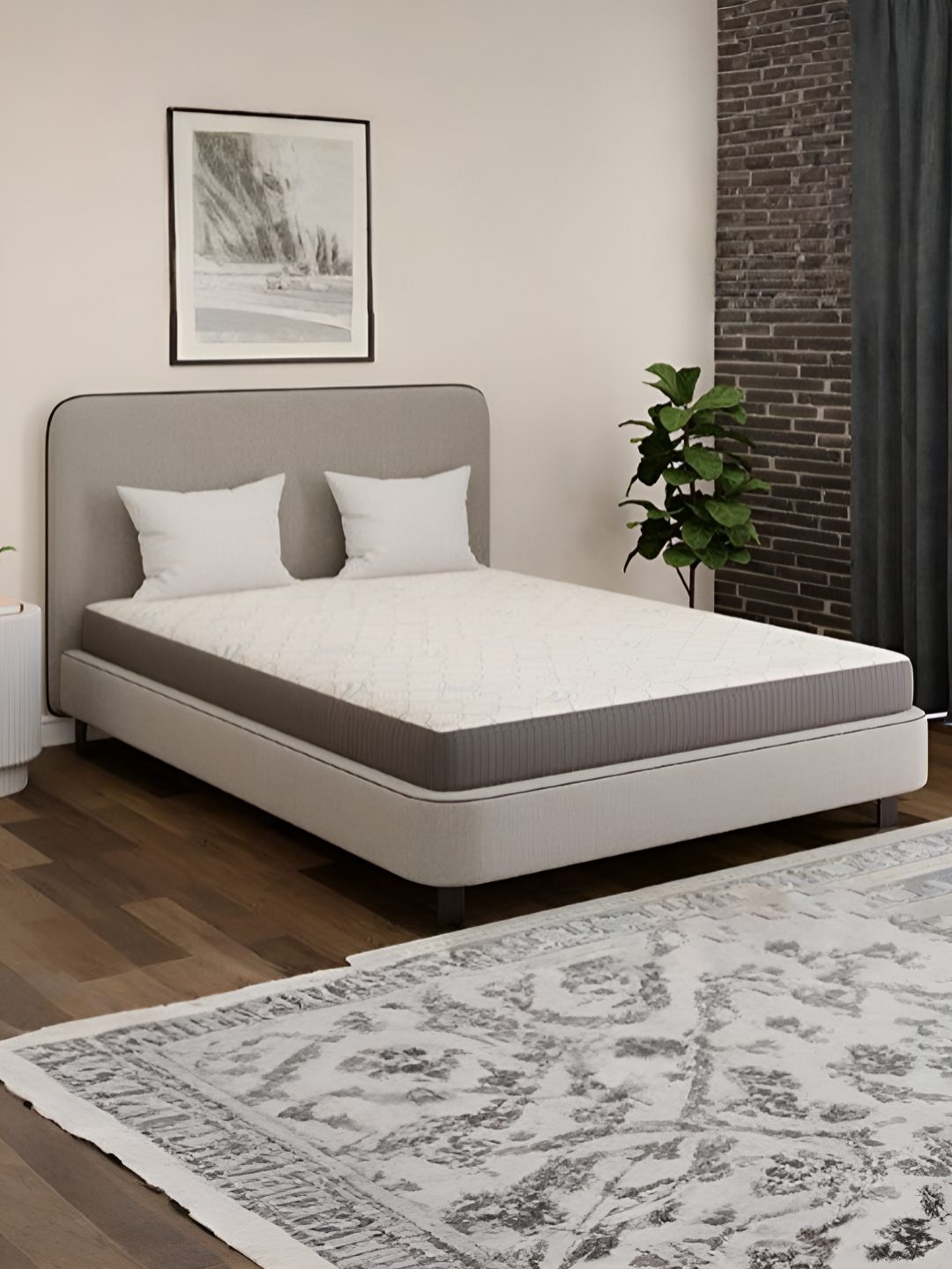 

Royaloak DreamzZ White & Grey Printed Queen Size Breathable Mattress