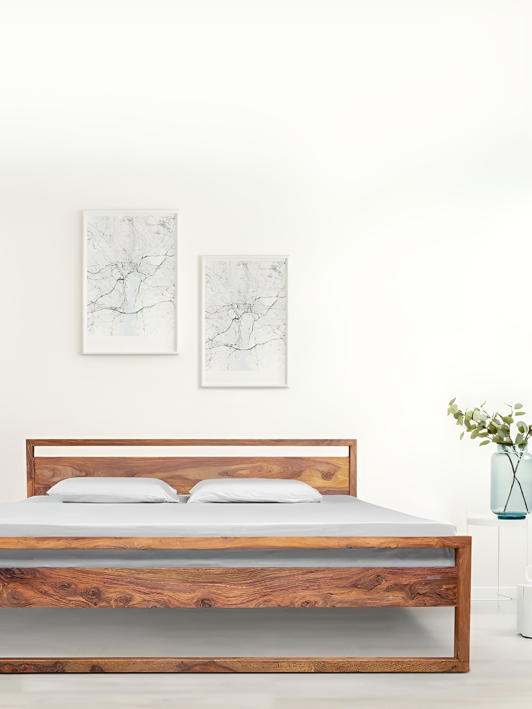 

Duroflex Brown Synergy Sheesham Wood Bed
