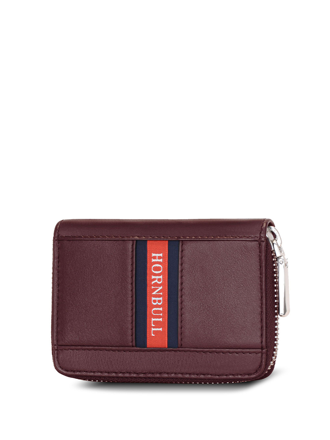 

Hornbull Men Leather Zip Around Wallet, Brown
