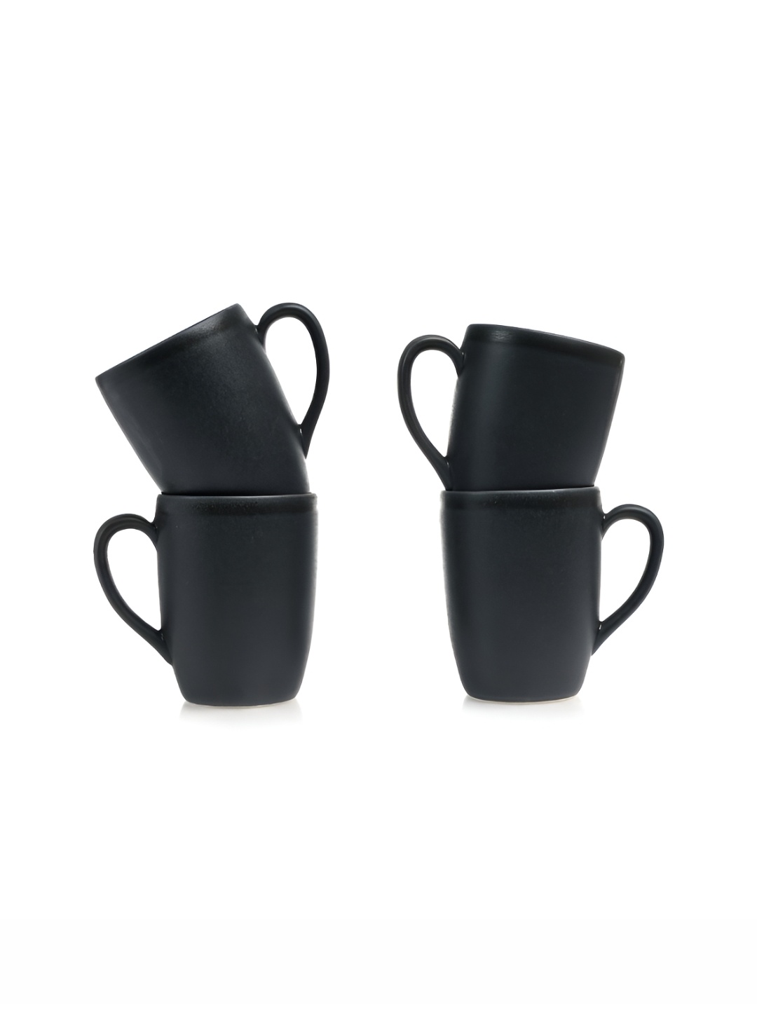 

Mesa Black 6 Pieces Stoneware Matte Mugs -230 ml Each