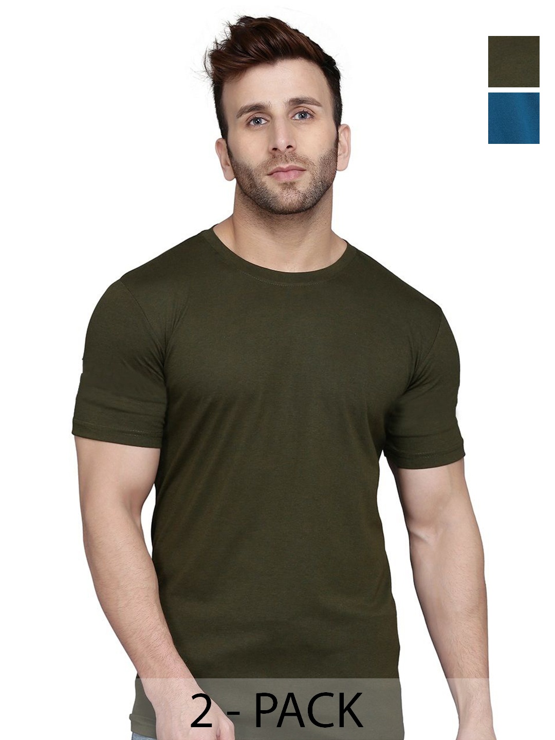 

WOOSTRO Men 2 Slim Fit T-shirt, Teal