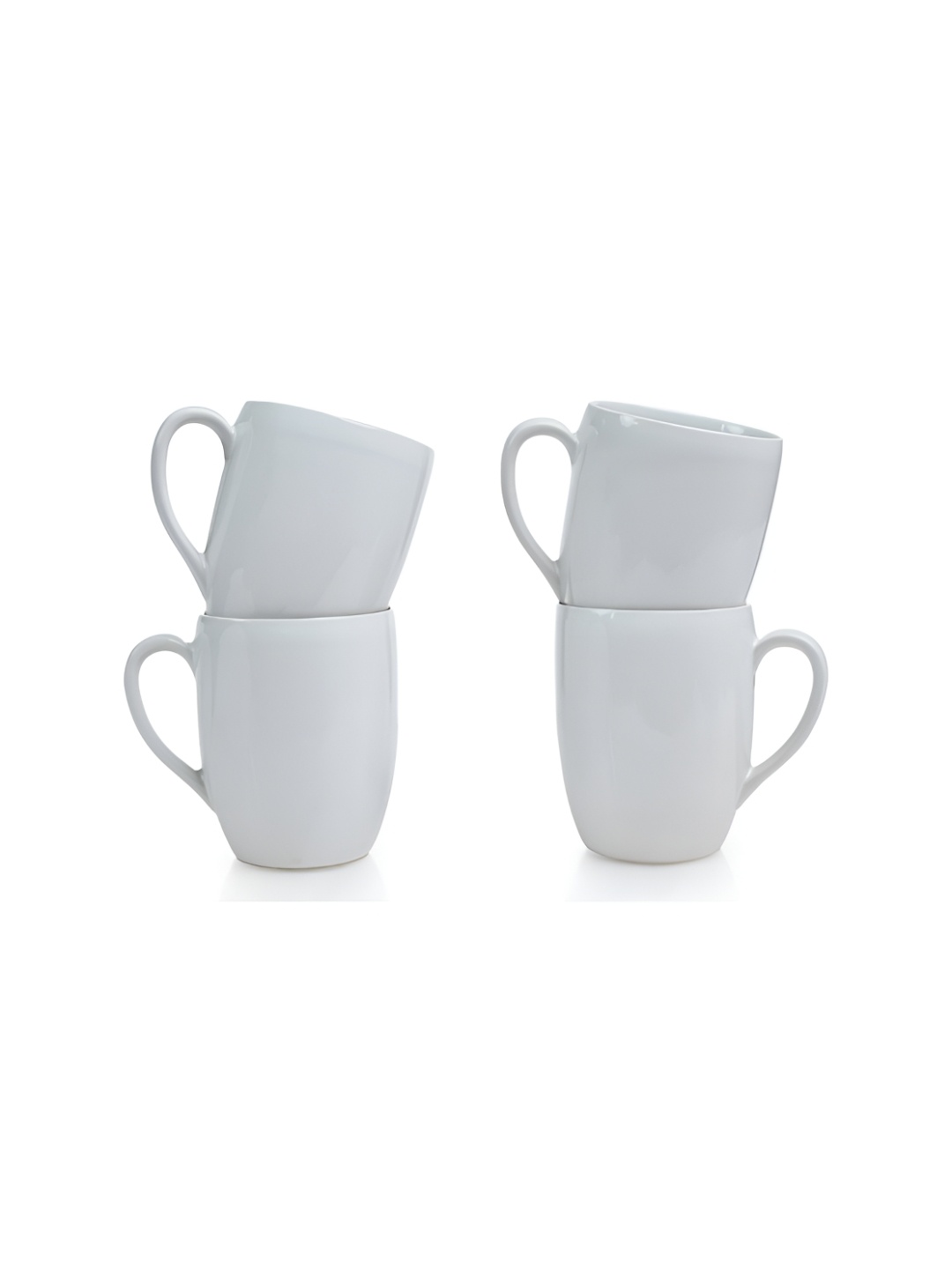 

Mesa White 6 Pieces Stoneware Glossy Mugs 230 ml Each