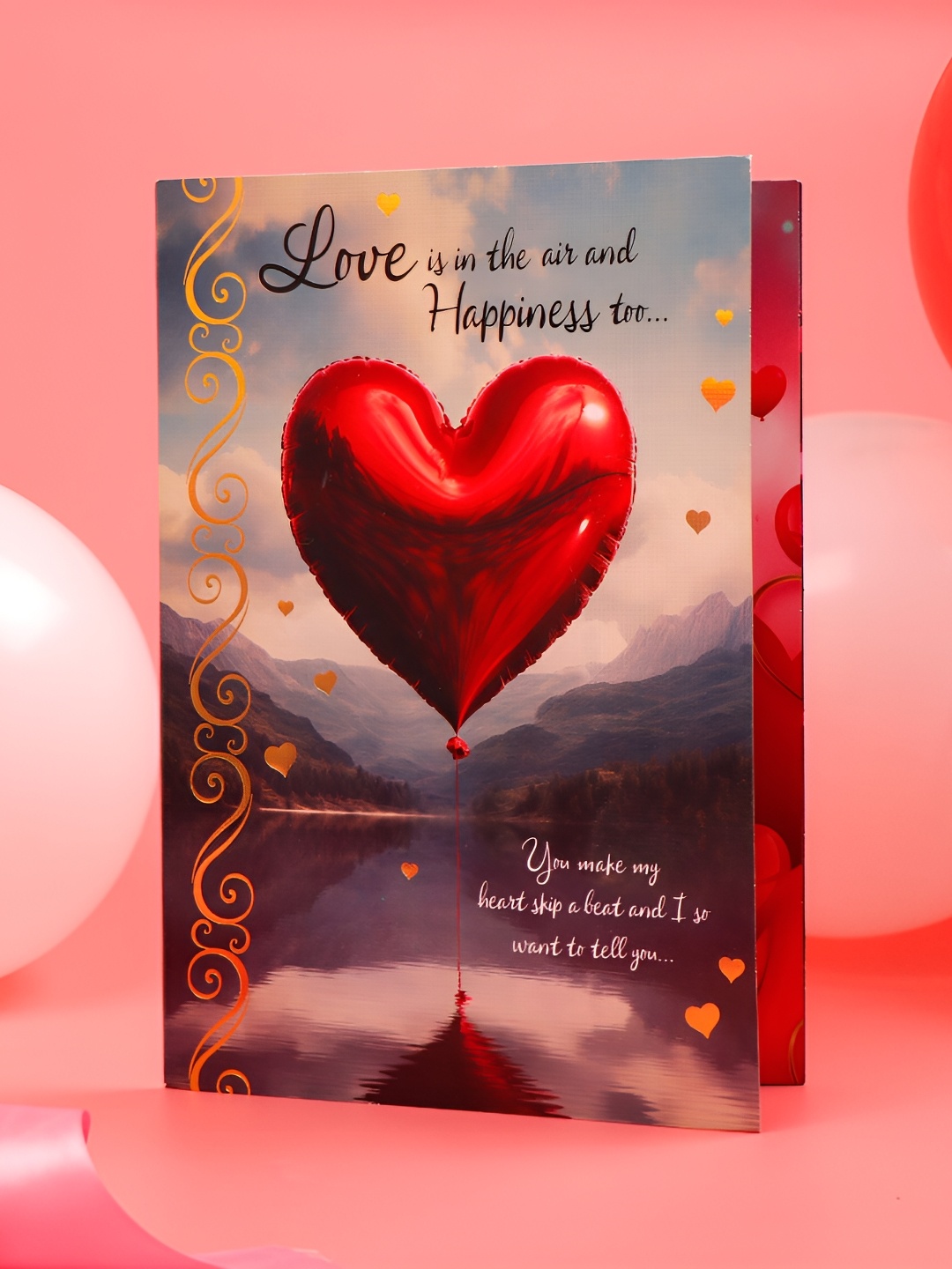 

Archies Blue & Red Love is the Air Printed Valentines Day Greeting Card