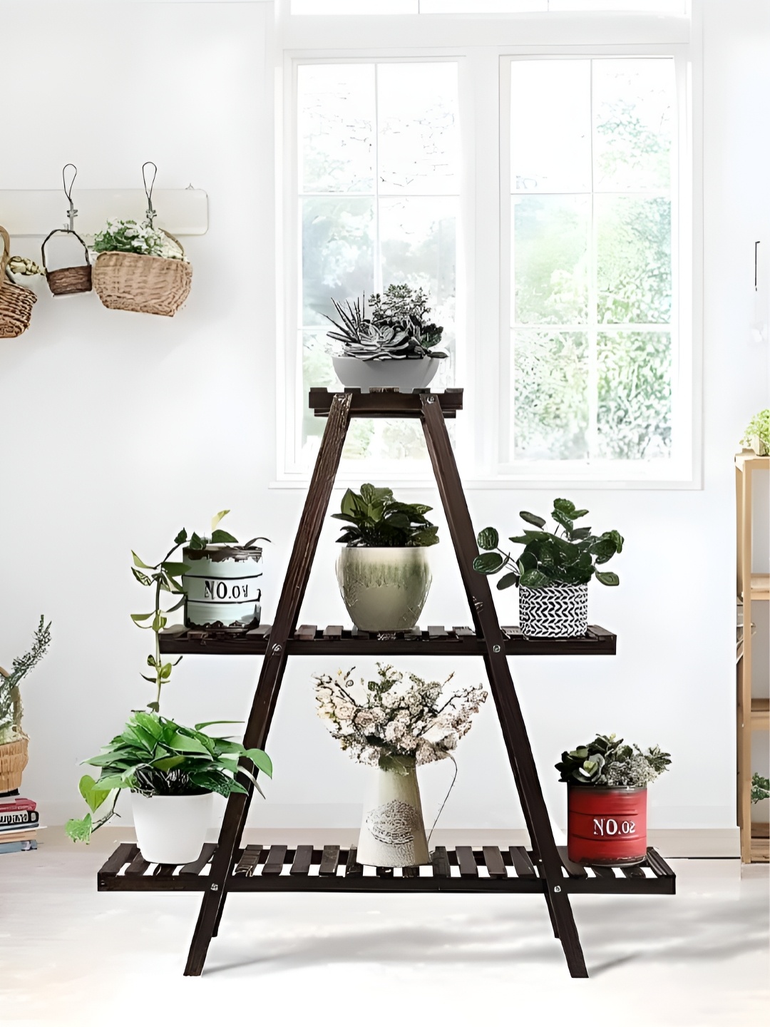 

The Art House Brown Textured Wooden Planter Stand