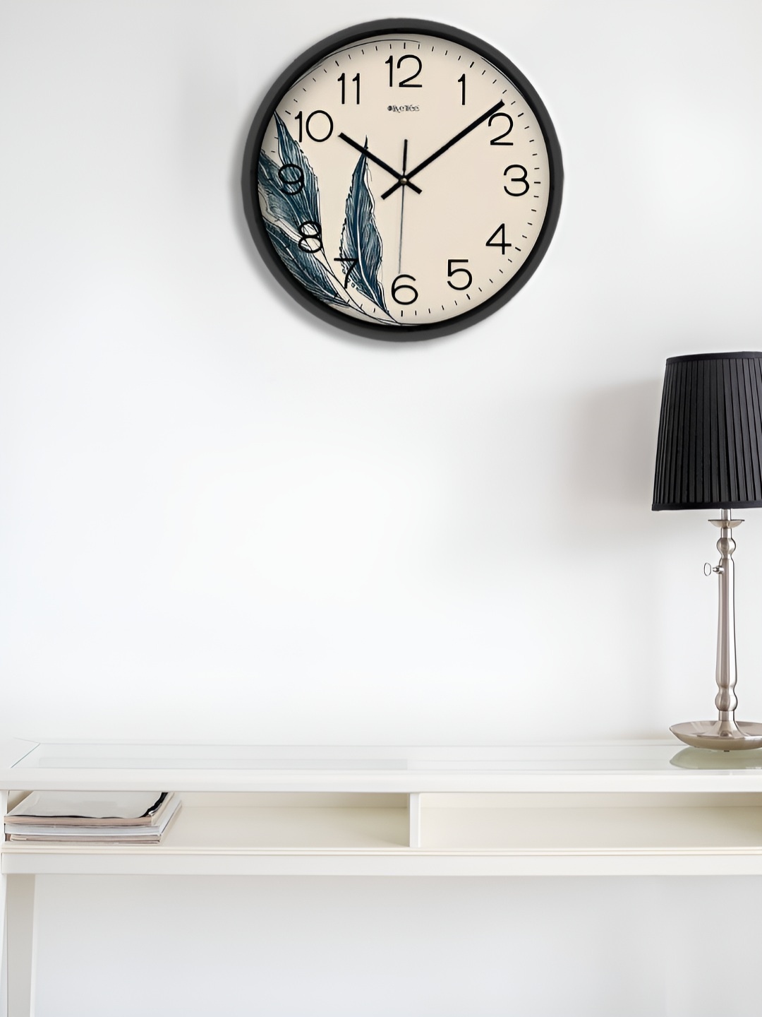 

OLIVE TREE Black & Beige Printed Round Shaped Contemporary Wall Clock