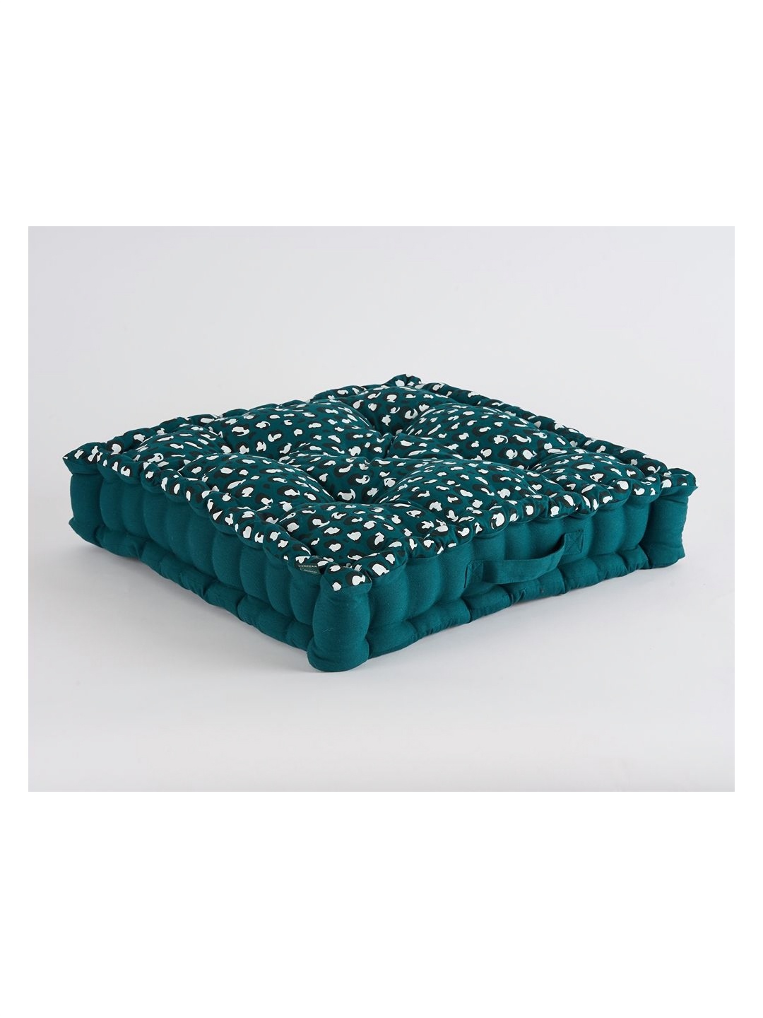 

SKANDA FAB Botanical Green Cotton Animal Print Floor Cushion