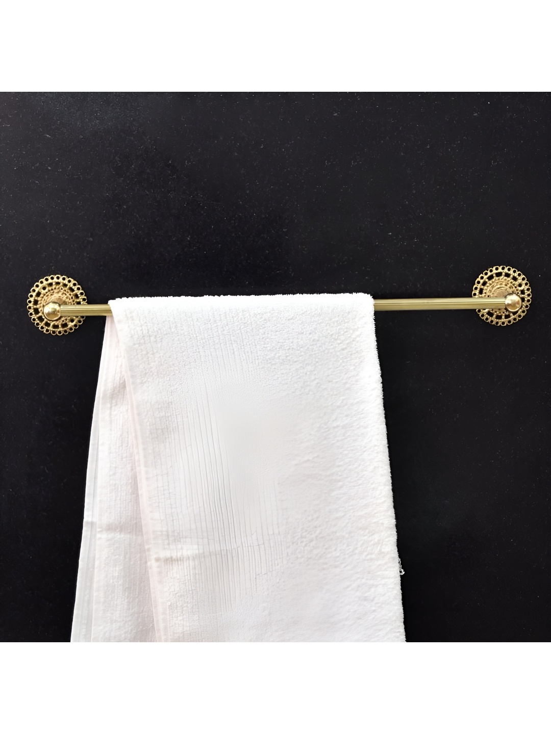 

Indianshelf Gold-Toned Textured Brass Towel Rod