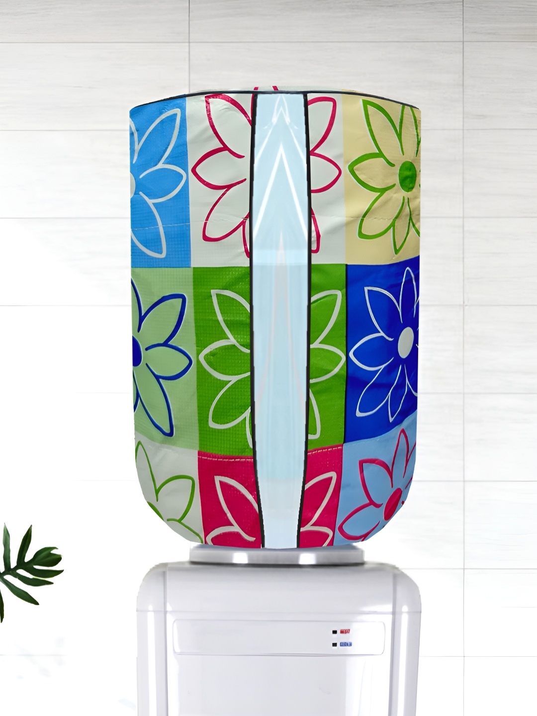 

KANUSHI INDUSTRIES Blue & Green Floral Printed Waterproof Water Dispenser Cover
