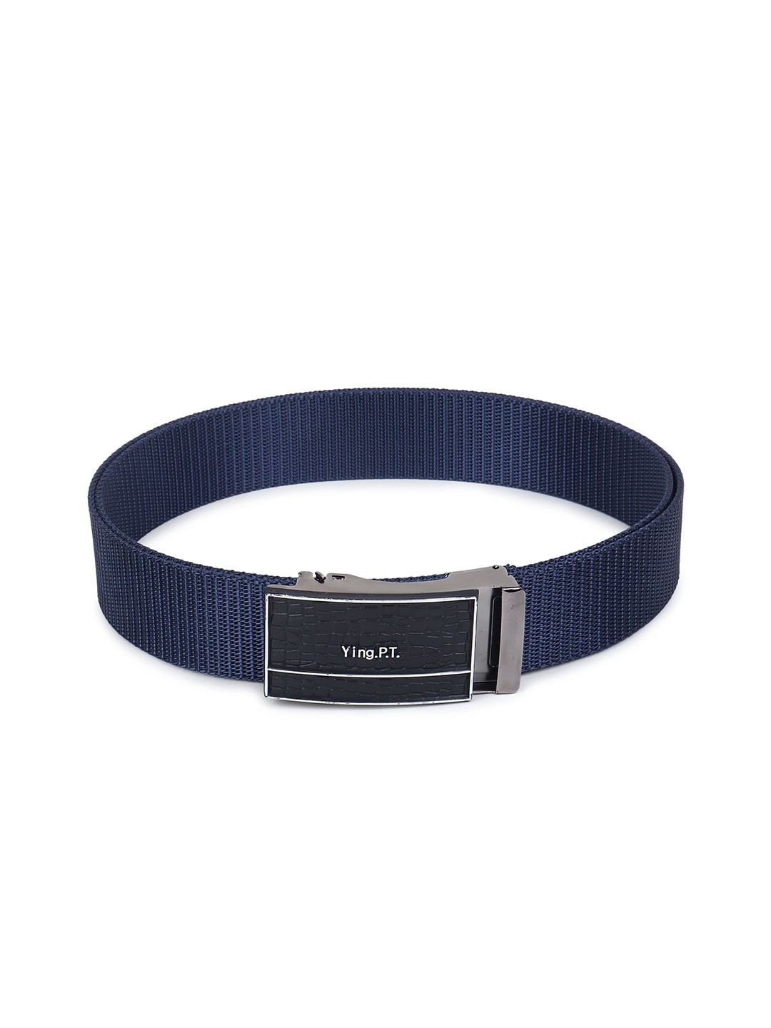 

Metronaut Men Textured Formal Belt, Blue