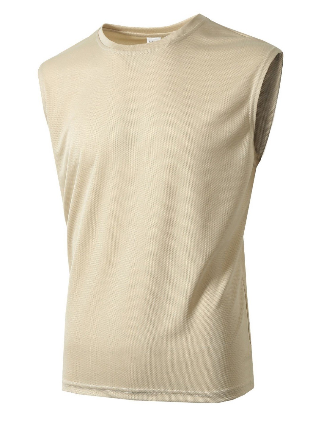 

StyleCast x Revolte Men Solid Round Neck T-shirt, Beige