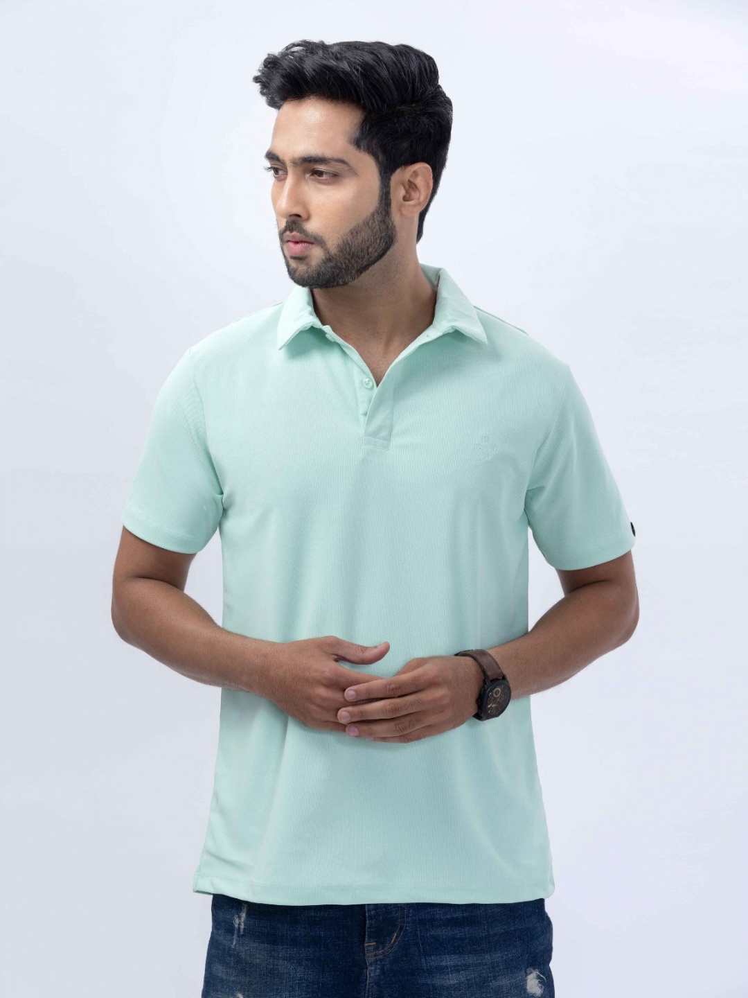 

HOUSE OF RS Men Solid Polo CollarT-shirt, Off white