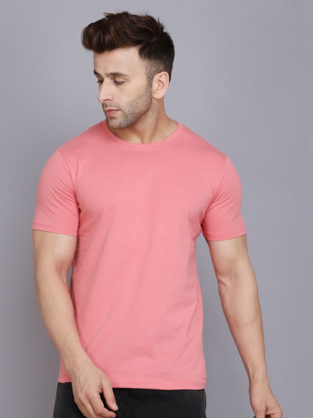 

WOOSTRO Men 2 Slim Fit T-shirt, Peach