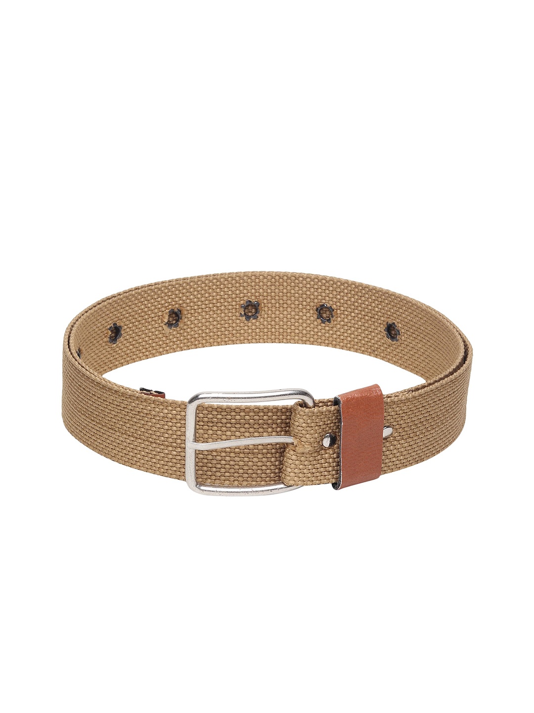 

Metronaut Men Canvas Woven Design Belt, Beige