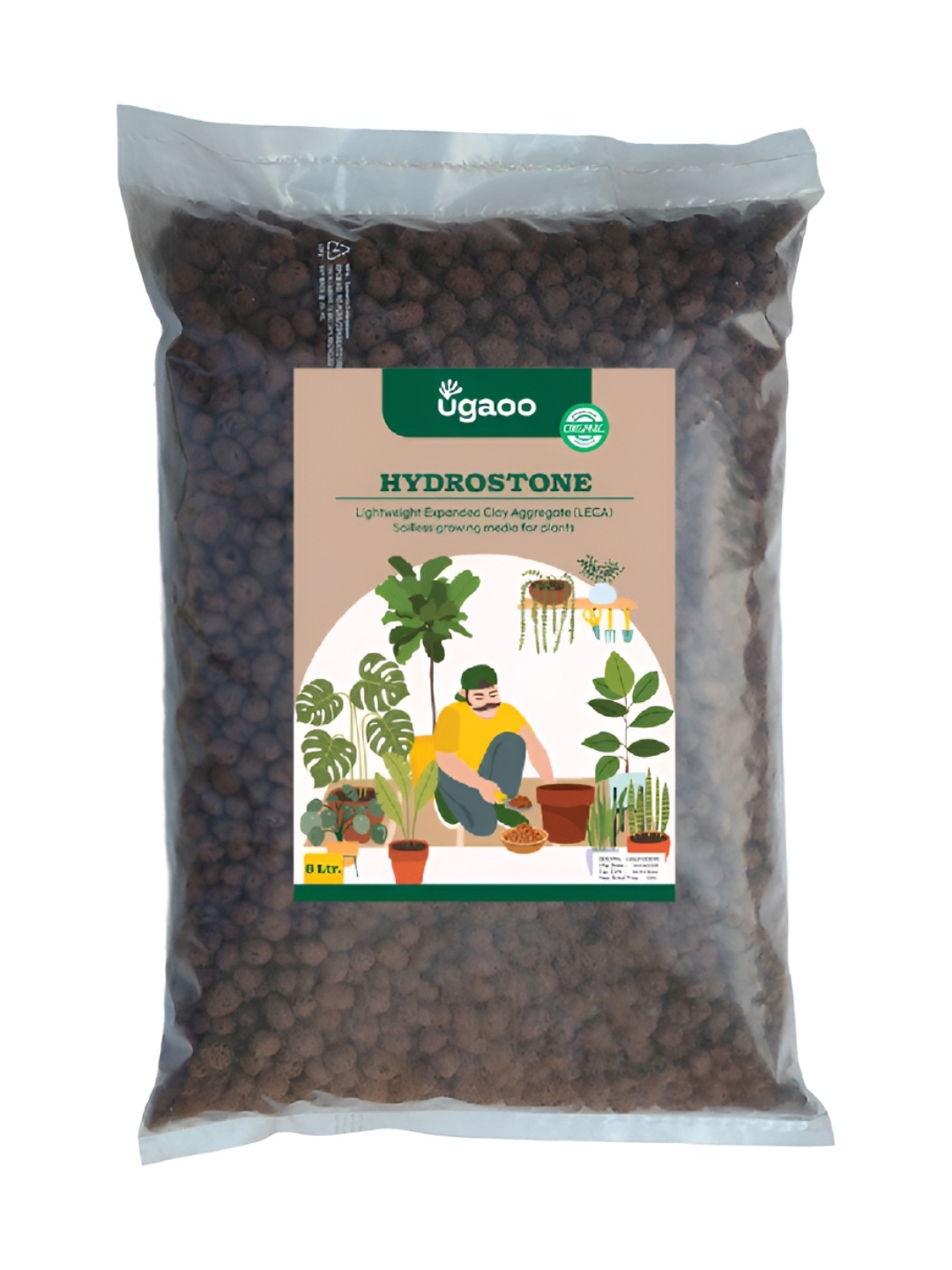 

UGAOO Brown Hydro Stone LECA Balls - 6 L