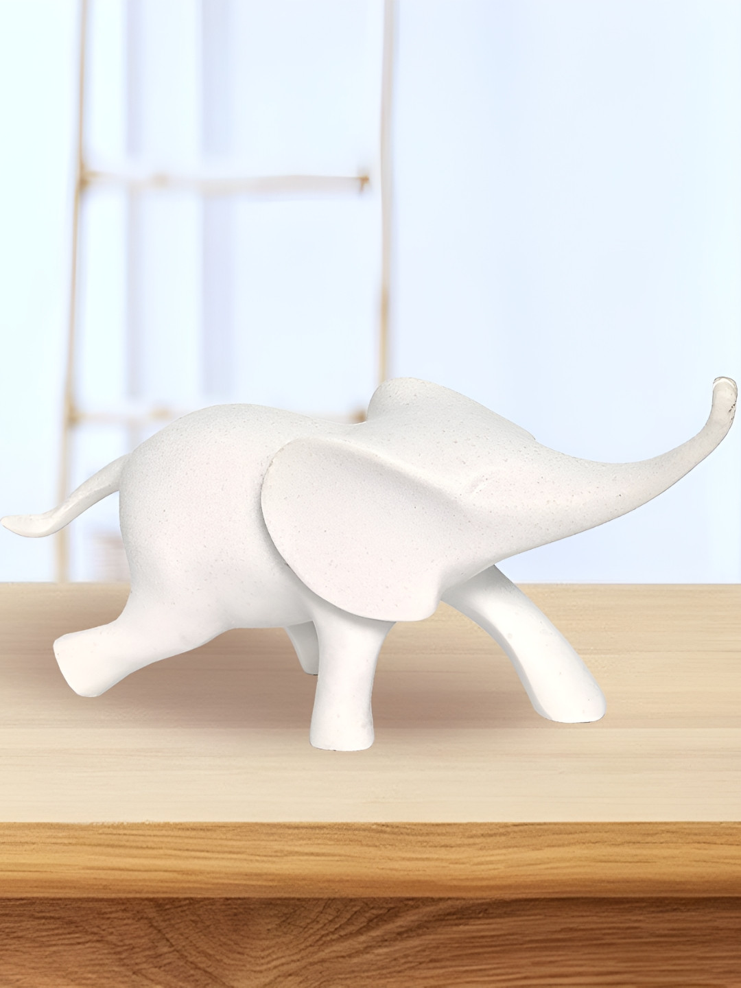 

Cortina Ceramic Elephant Statue for Home Decor, White