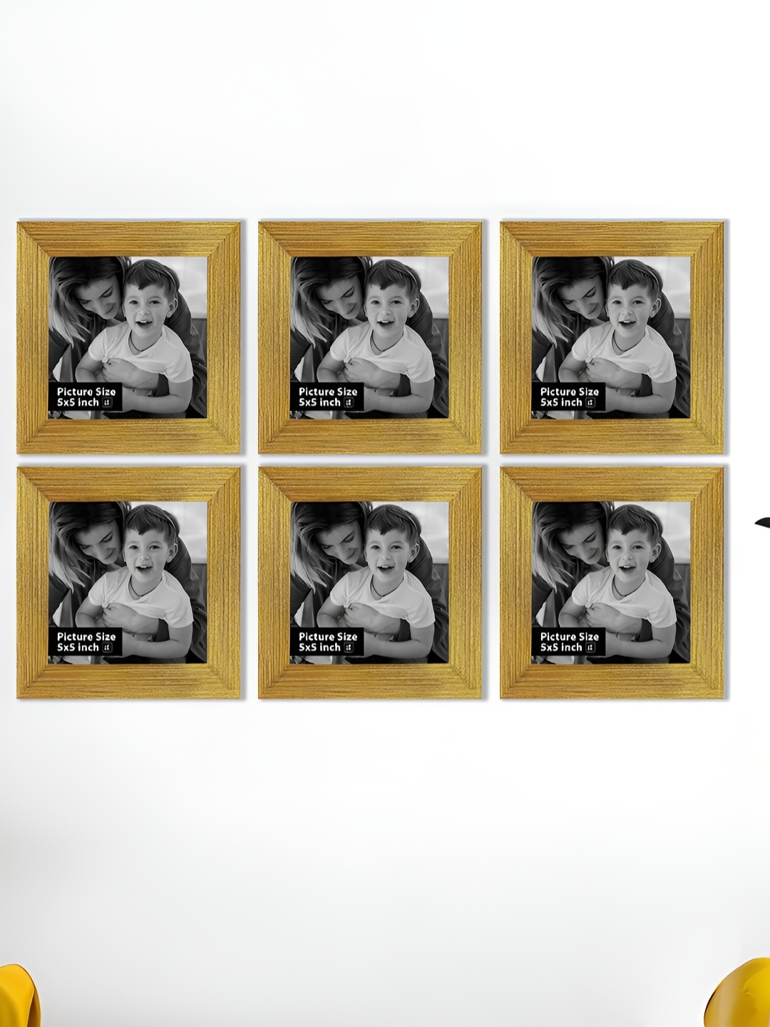 

Art Street Gold-Toned 5 to 7 Pieces Wood Wall Photo Frames