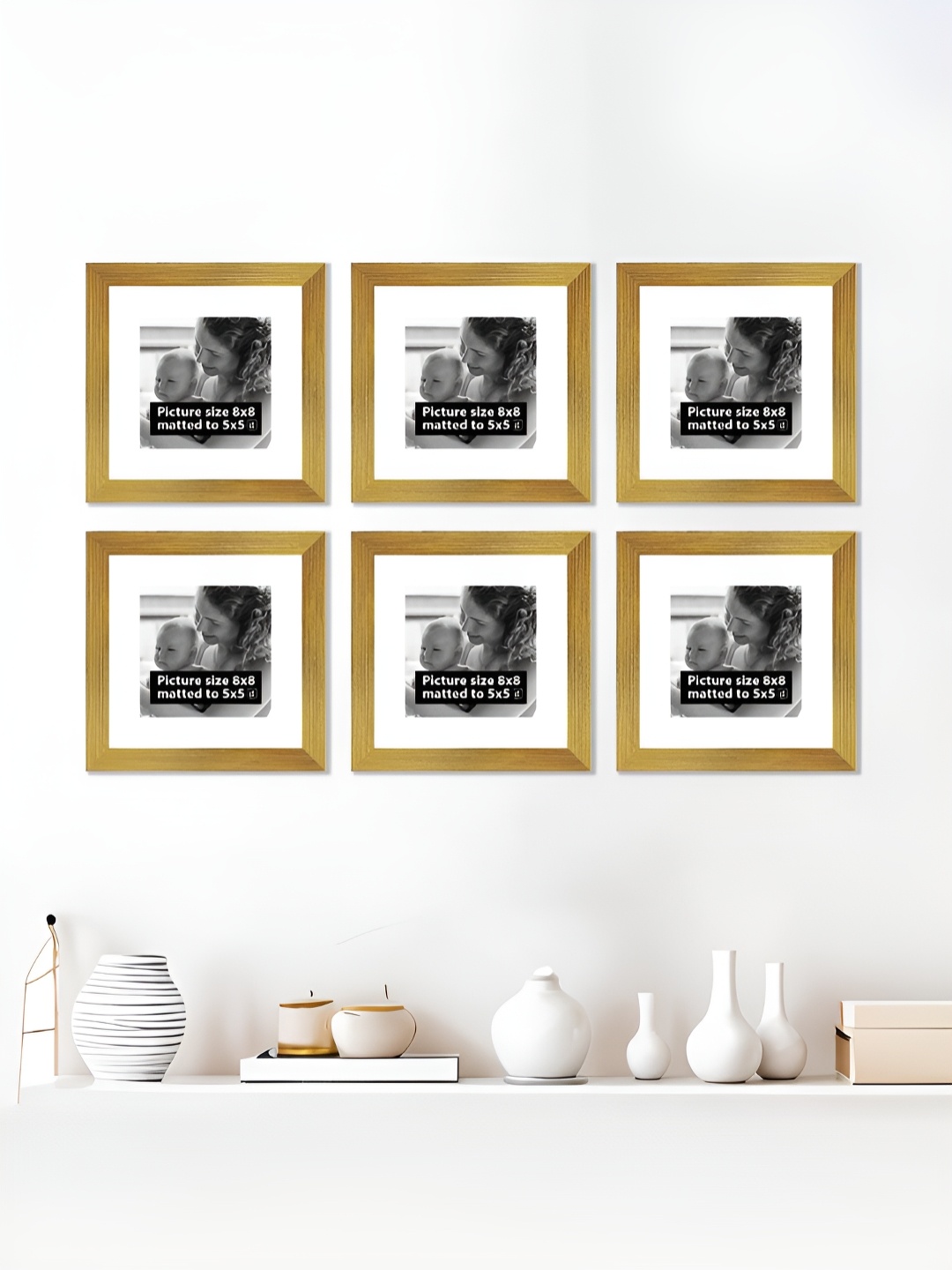 

Art Street Gold-Toned 5 to 7 Pieces Wood Wall Photo Frames