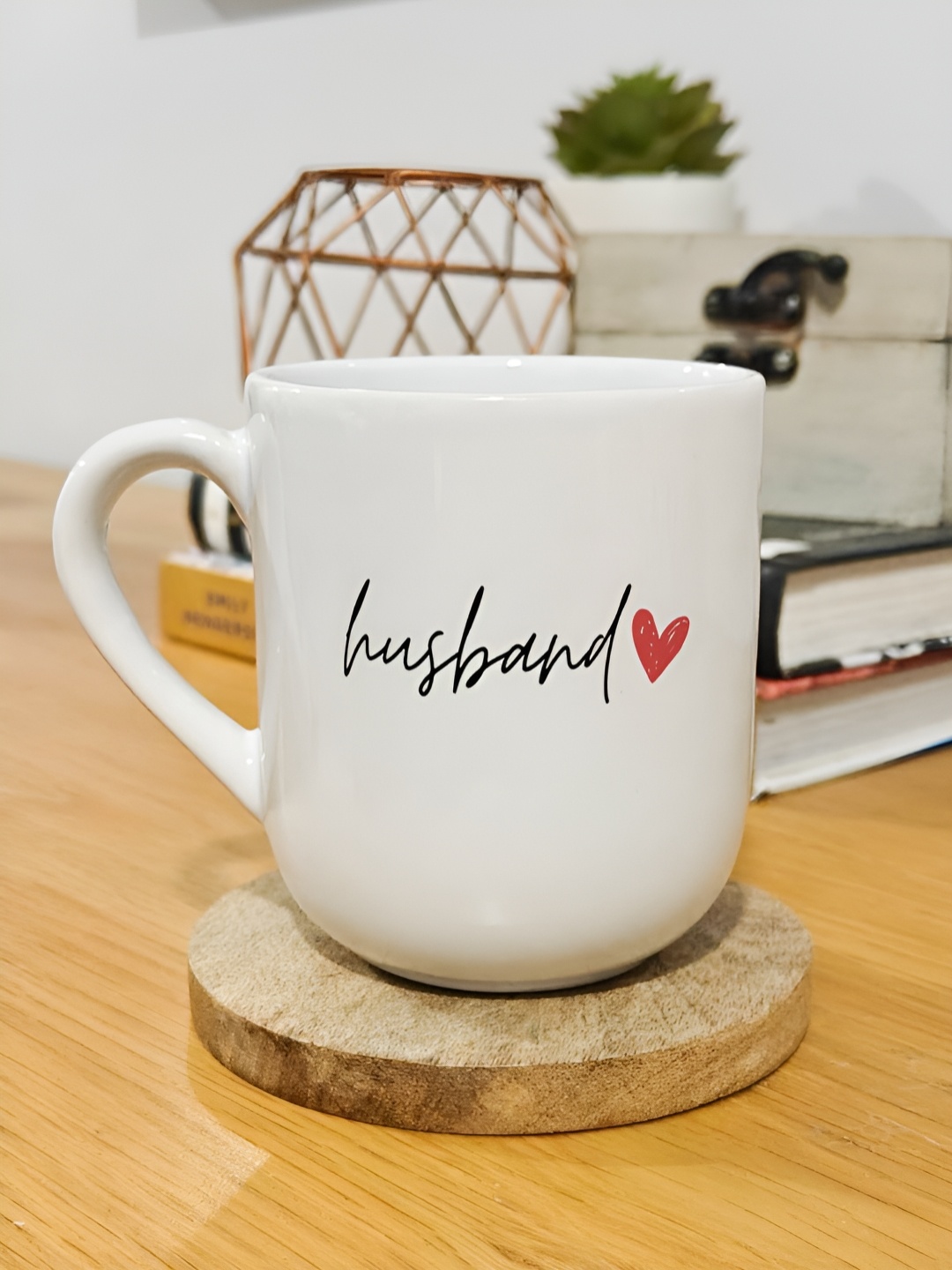 

One Posh Home White & Black Printed Ceramic Glossy Mugs Set of Cups and Mugs