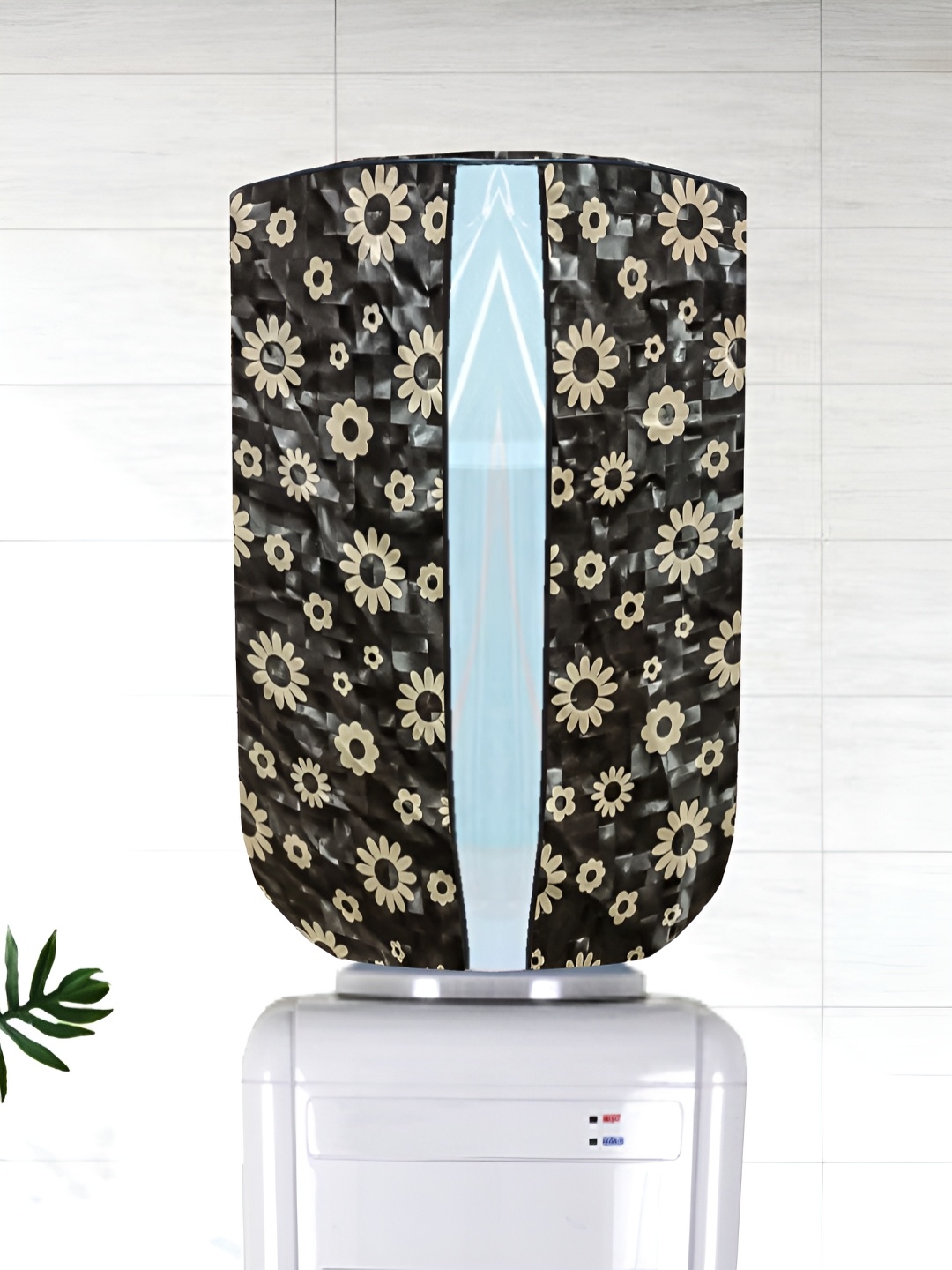 

KANUSHI INDUSTRIES Beige & Brown Floral Printed Waterproof Water Dispenser Cover