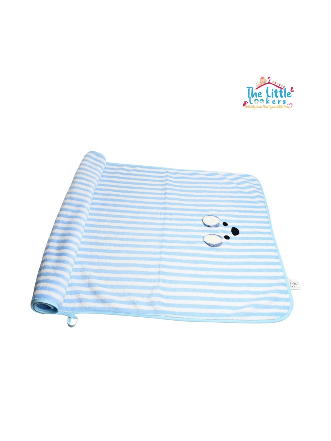 

The Little Lookers Blue & White 1 Cotton 350 GSM Bath Towel