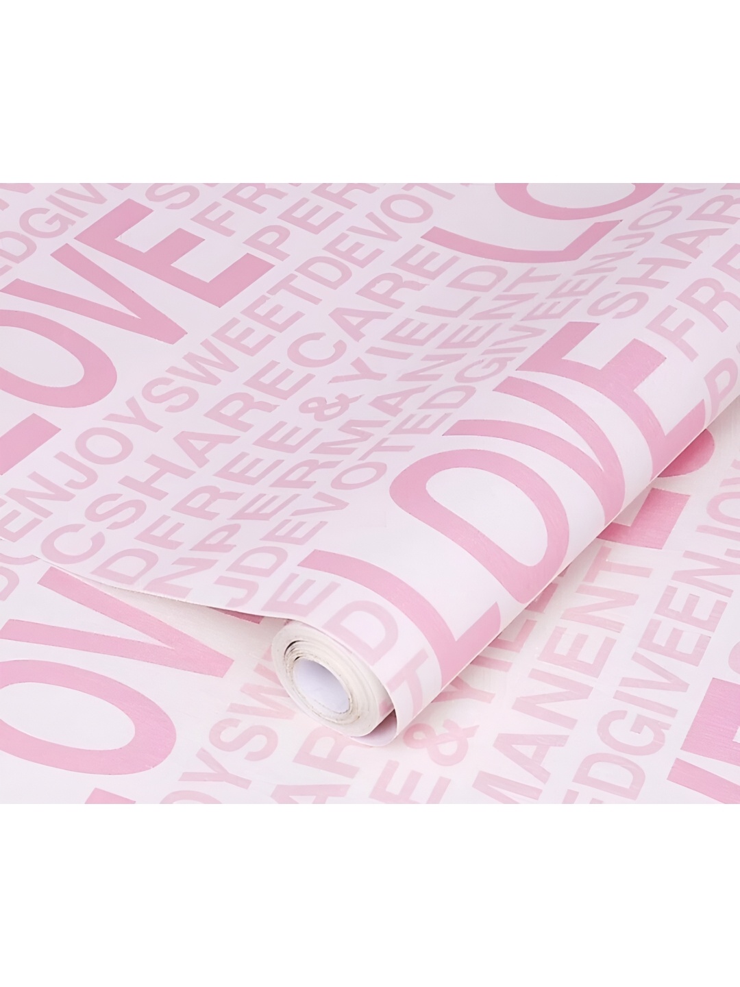 

ANNA CREATIONS Pink & White Self-Adhesive Wallpaper